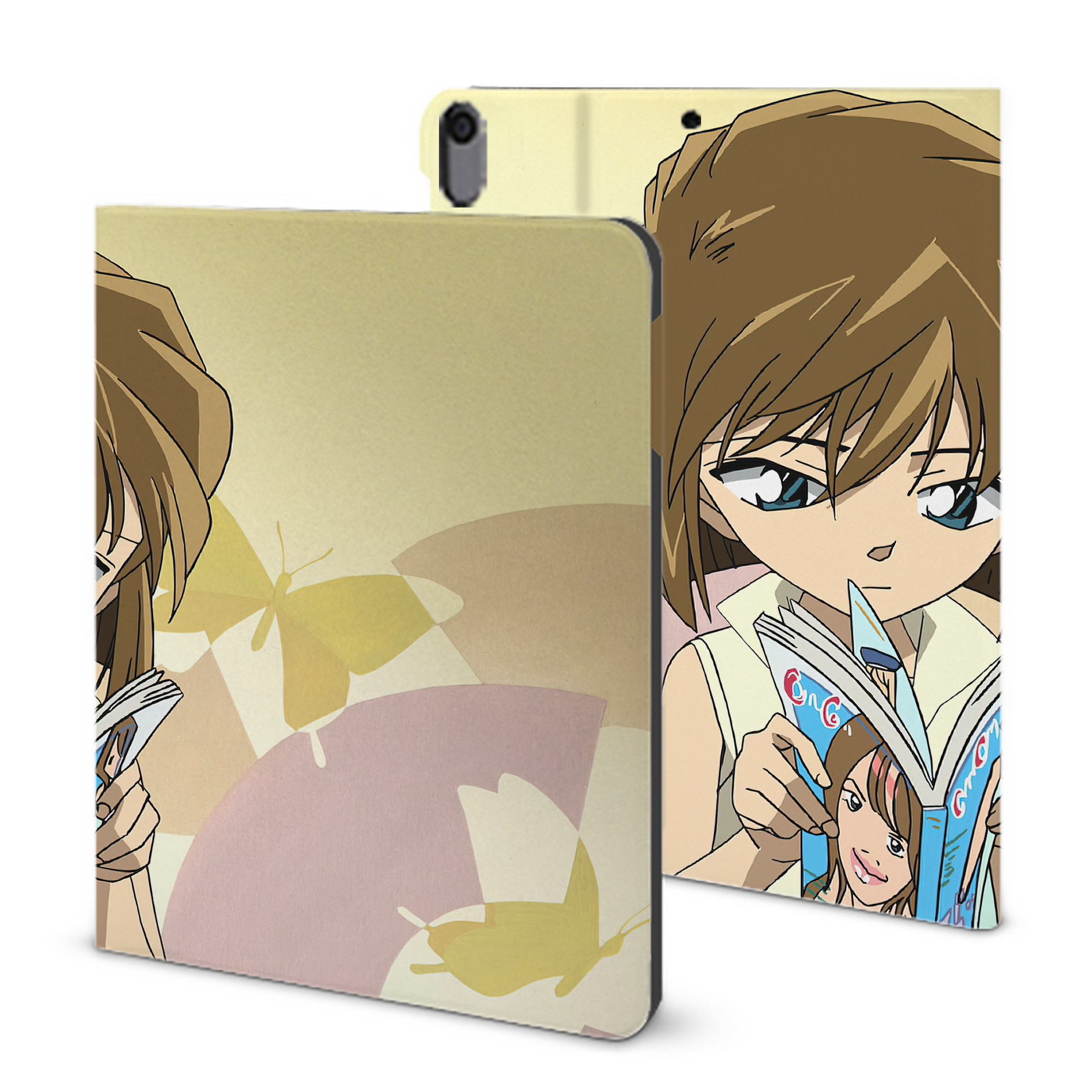 （画像用） 名探偵コナン Detective Conan IPad ケース ブック型 PUレザー TPU 耐衝撃 軽量 薄型 ペン収納なし 全面保護 IPad 各モデル対応